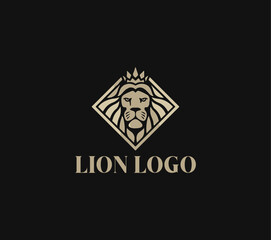 Diamond Lion Head with Crown Logo
