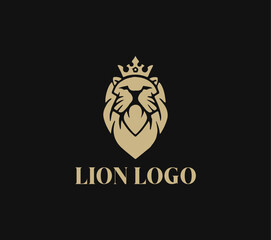 Regal Lion Head with Crown Logo