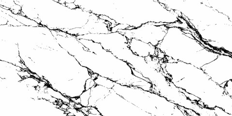 A high-resolution, close-up shot of a white marble or quartz surface with prominent, intricate black veining. The pattern should suggest natural stone,ideal for countertops, flooring,or wall cladding.