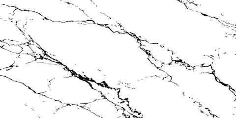 A high-resolution, close-up shot of a white marble or quartz surface with prominent, intricate black veining. The pattern should suggest natural stone,ideal for countertops, flooring,or wall cladding.