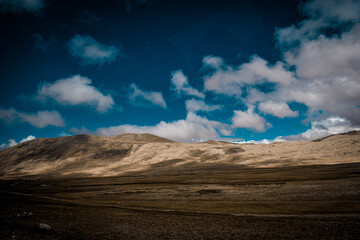 mountain landscape with clouds