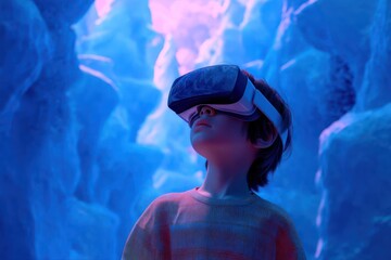 Immersive virtual world exploration with an avatar navigating a blockchain-powered metaverse.