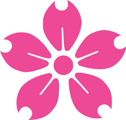 vector illustration of a sakura flower