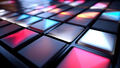 LED wall panel with customizable light zones, creating unique and dynamic color transitions.