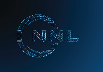 NNL low poly letter logo vector design. NNL lower poly logo design. Low poly logo.