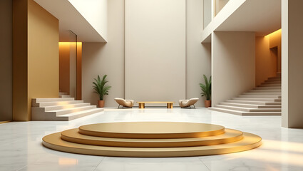 interior of a restaurant podium for beauty.