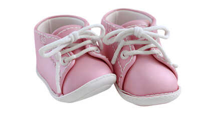 Pink Baby Shoes, isolated on transparent background