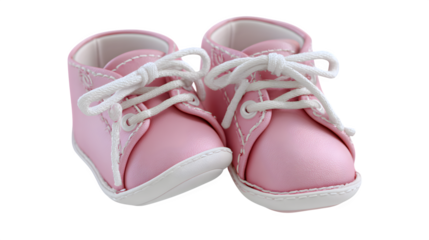 Pink Baby Shoes, isolated on transparent background
