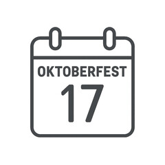Oktoberfest date icon transparent background