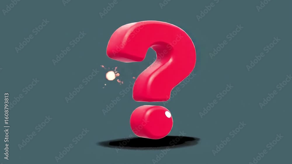 Poster red abstract object on grey background a 3d render