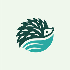 Leaf Hedgehog Logo © Fajarhidayah11