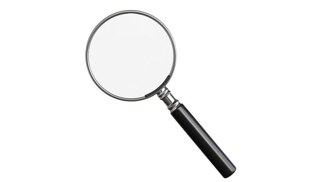 Magnifying Glass with Black Handle and Silver Frame – Close-Up Inspection Tool