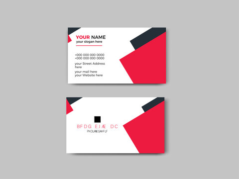 Creative and clean corporate business card template. Vector illustration. Stationery design
