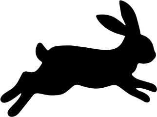 black silhouette of a rabbit,A rabbit silhouette illustration animal black vector,Silhouette shadow illustration of a rabbit on white