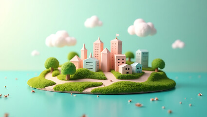 the city of the city concept island.