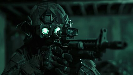 special forces night operation night vision goggles 4K Videos 