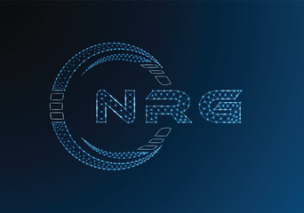 NRG low poly letter logo vector design. NRG lower poly logo design. Low poly logo.