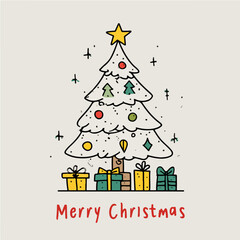Fototapeta premium Christmas tree vector diagram