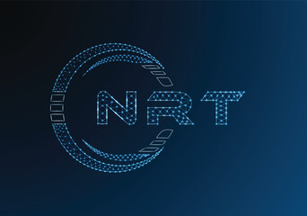 NRT low poly letter logo vector design. NRT lower poly logo design. Low poly logo.