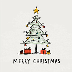 Christmas tree vector diagram