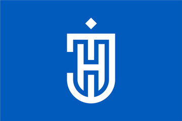 JH Letter Monogram Shield Logo