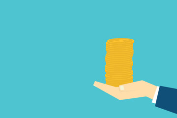 Hand holding money	
