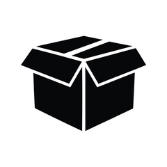 Open cardboard box with folded flaps, a symbol of delivery and storage