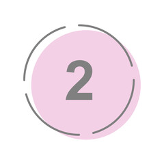Spring Color Number Label – 2 (Pastel Style)