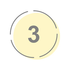 Spring Color Number Label – 3 (Pastel Style)