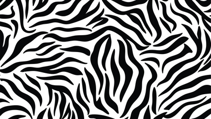 Minimal zebra skin fur texture vector on transparent background