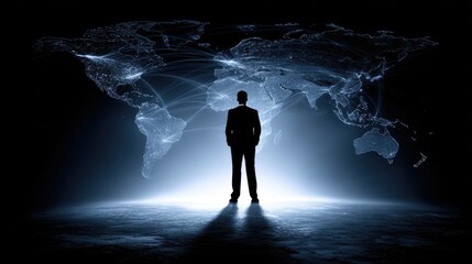 Global perspective of a businessperson.