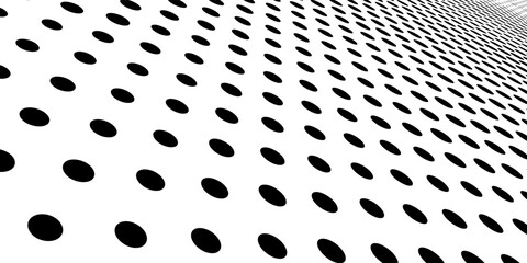 fun beautiful black and white shadow halftones retro pop art funky urban colorful comic book. Dotted halftone gradient texture. Vanishing polka dot background. Repeating dots gradation pattern backgro
