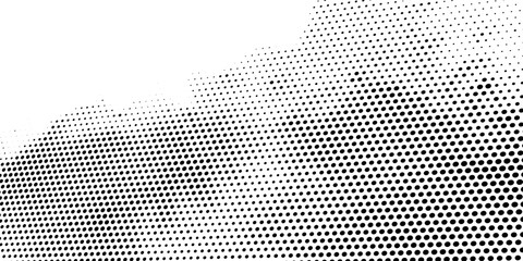fun beautiful black and white shadow halftones retro pop art funky urban colorful comic book. Dotted halftone gradient texture. Vanishing polka dot background. Repeating dots gradation pattern backgro