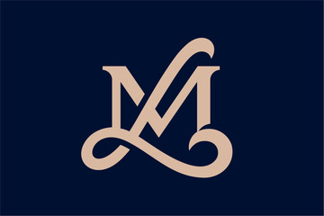 LM or ML Letter Monogram Logo Design