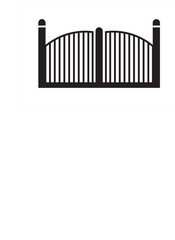 Set of black fence on white background.gate valve pipe Icons Collection – Multiple Vector Styles Icons