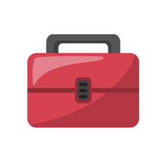 Toolbox vector illustration for repair kit, hand tools, and construction equipment icon. Tool box clip art for DIY and workshop design