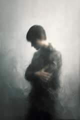 Fototapeta premium Shadowed Solitude: The Inner Battle of PTSD