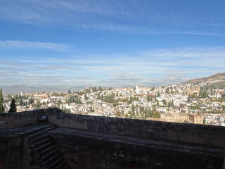 Fototapeta premium [Spain] The cityscape of The Albaicín from seen The Alhambra (Granada)