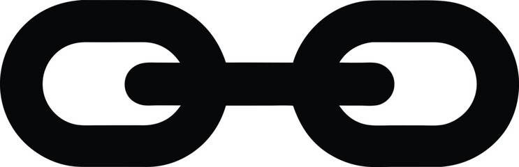 Chain link silhouette vector illustration