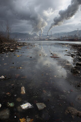 A Stark Visualization of Industrial Pollution Impact on Natural Water Sources and Aquatic Life