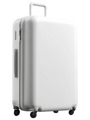 Sleek and Modern White Hard Shell Luggage for Travel Adventures