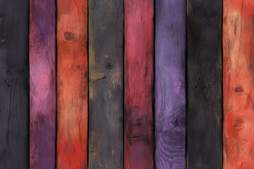 Colorful wooden planks