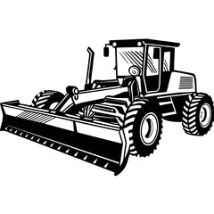 Grader Machine Line Icon Vector