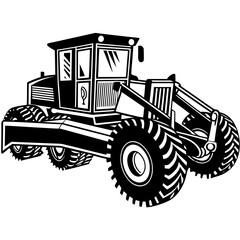 Grader Machine Line Icon Vector