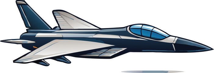 fighterjet high quality on vector on white background