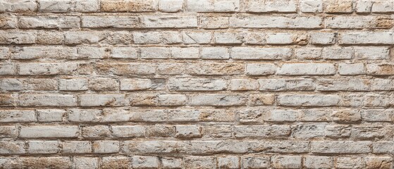The rustic white brick wall with a timeless textured pattern.