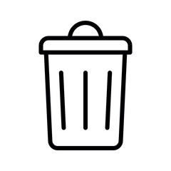 Trash Can Icon – Minimalist Vector Flat Design