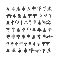 Tree and Forest Vector Icons Collection