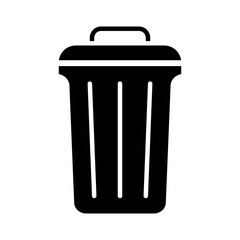 Trash Can Icon – Minimalist Vector Flat Design