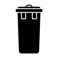 Trash Can Icon – Minimalist Vector Flat Design